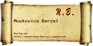Muskovics Bercel névjegykártya